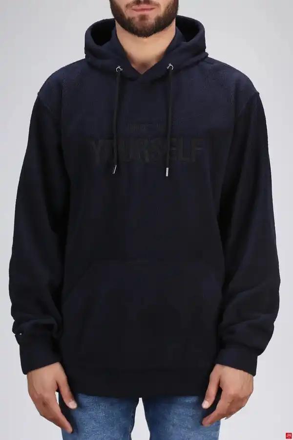 هودی مردانه کلاهدار سرمه ای جی پی ای JPA کد 02465