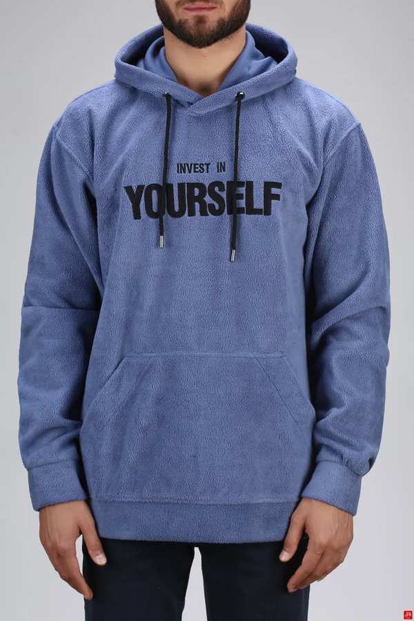 هودی مردانه کلاهدار آبی تیره جی پی ای JPA کد 02465