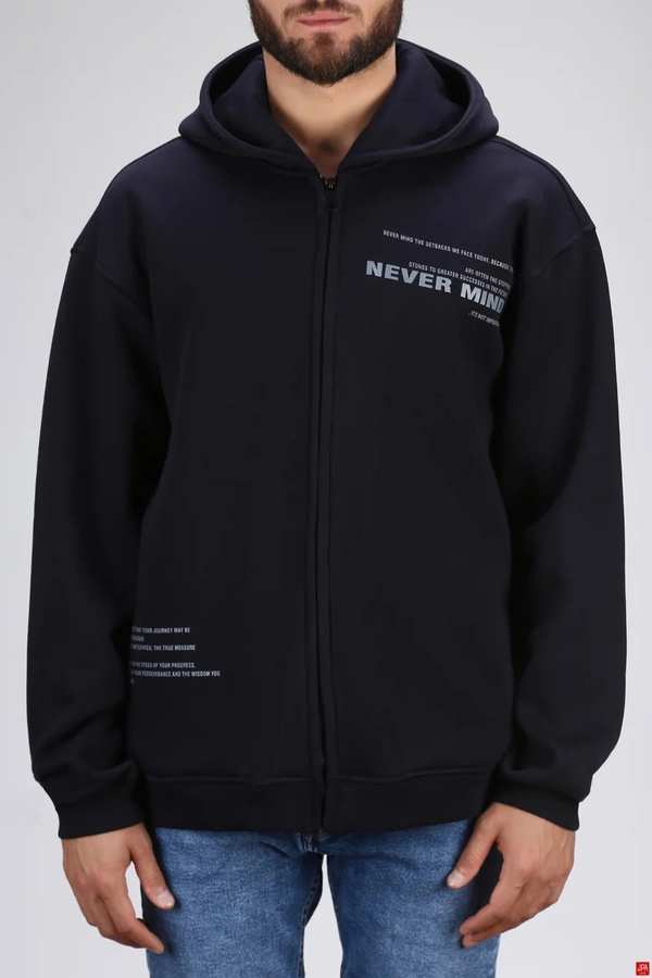 سویشرت مردانه کلاهدار سرمه ای جی پی ای JPA کد 03096