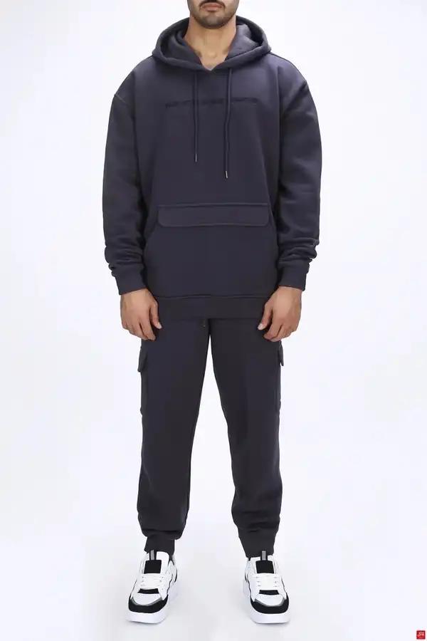 ست هودی و شلوار مردانه دورس زغالی جی پی ای JPA کد 03109