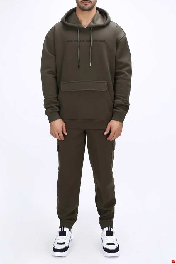 ست هودی و شلوار مردانه دورس سبز تیره جی پی ای JPA کد 03109