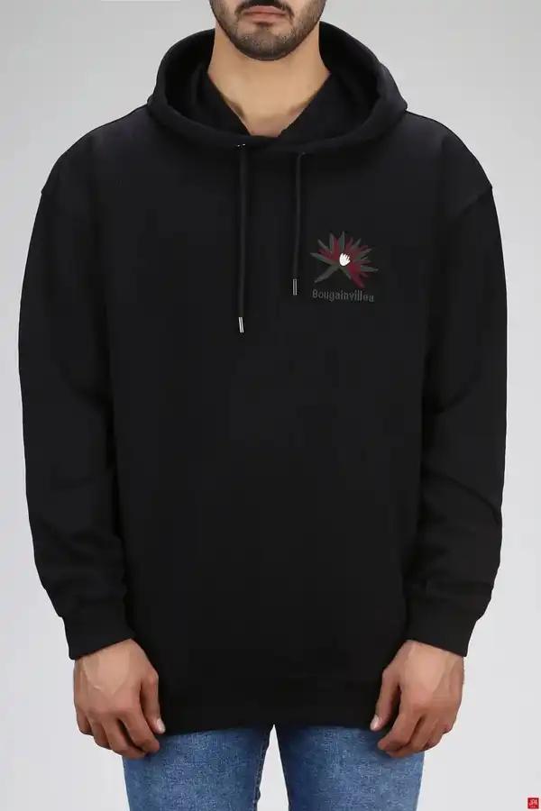 هودی مردانه دورس کلاهدار مشکی جی پی ای JPA کد 03147