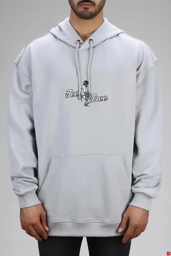 هودی مردانه دورس کلاهدار طوسی روشن جی پی ای JPA کد 03149