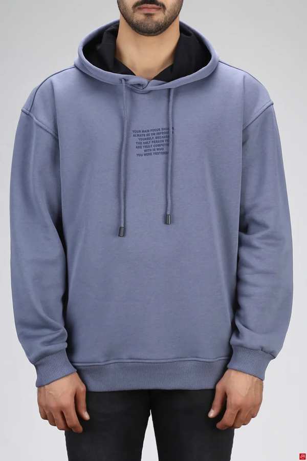 هودی مردانه کلاهدار آبی طوسی جی پی ای JPA کد 03121