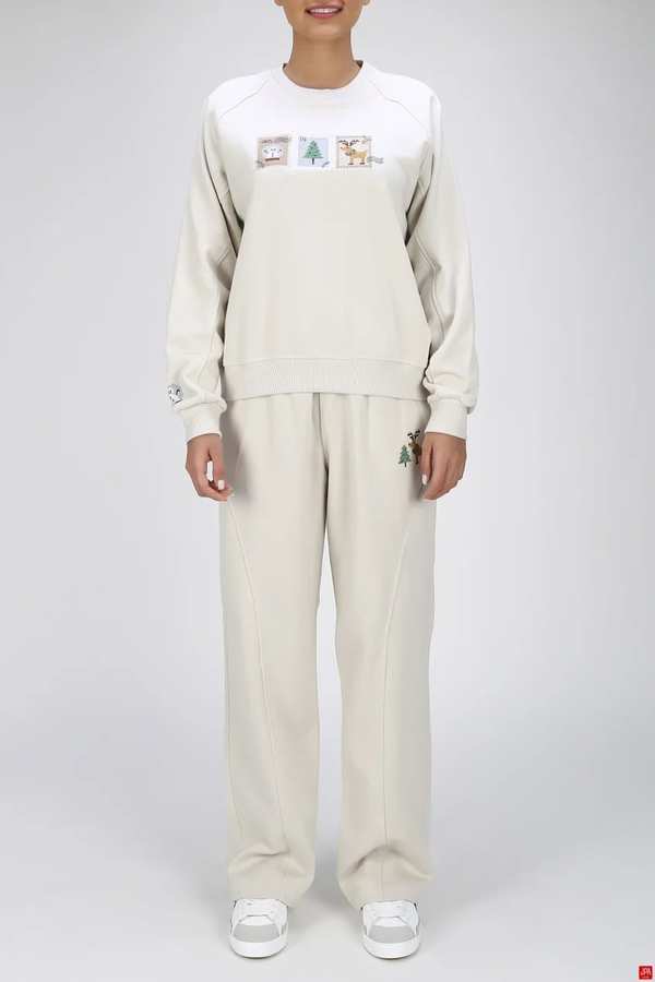 ست بلوز و شلوار زنانه دورس استخوانی جی پی ای JPA کد 03213