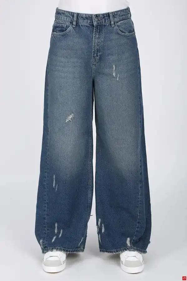 شلوار جین زنانه فلر آبی روشن جی پی ای JPA کد 03306