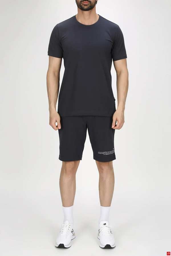 ست تی شرت و شلوارک مردانه راحتی زغالی جی پی ای JPA کد 03234