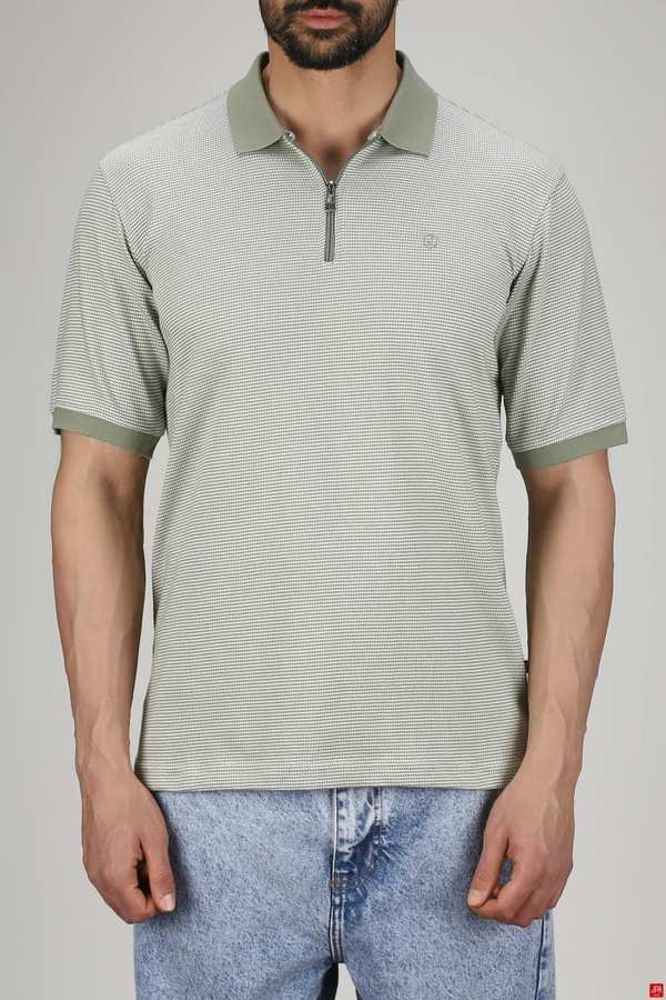 پولوشرت مردانه اسلیم سبز روشن جی پی ای JPA کد 03243