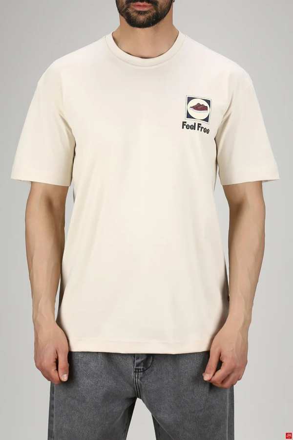 تی شرت مردانه کرم روشن جی پی ای JPA کد 03224