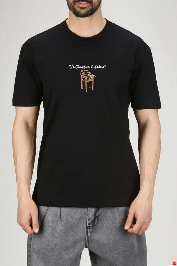 تی شرت مردانه مشکی جی پی ای JPA کد 03226