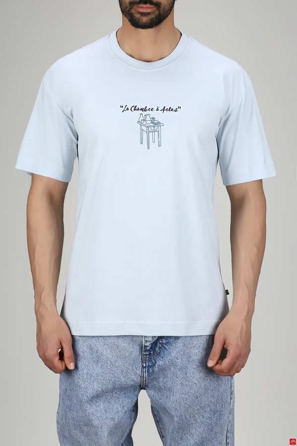 تی شرت مردانه آبی روشن جی پی ای JPA کد 03226