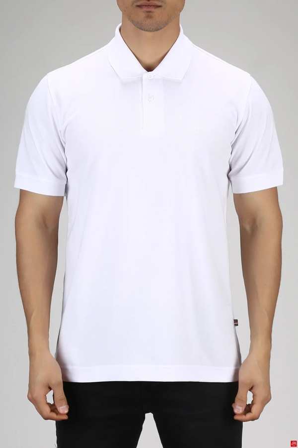 پولوشرت مردانه اسلیم سفید جی پی ای JPA کد 03199