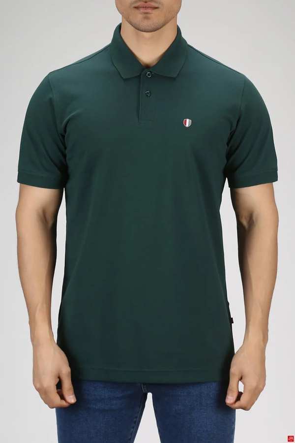 پولوشرت مردانه اسلیم سبز تیره جی پی ای JPA کد 03197