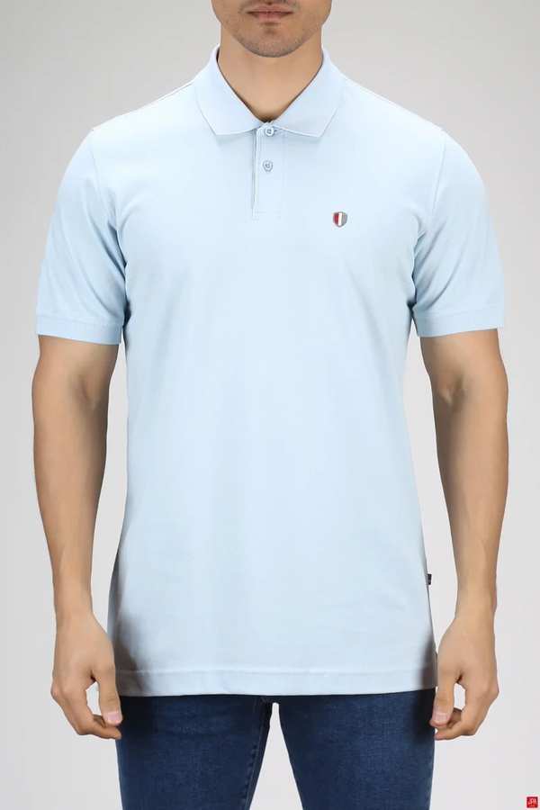 پولوشرت مردانه اسلیم آبی روشن جی پی ای JPA کد 03197