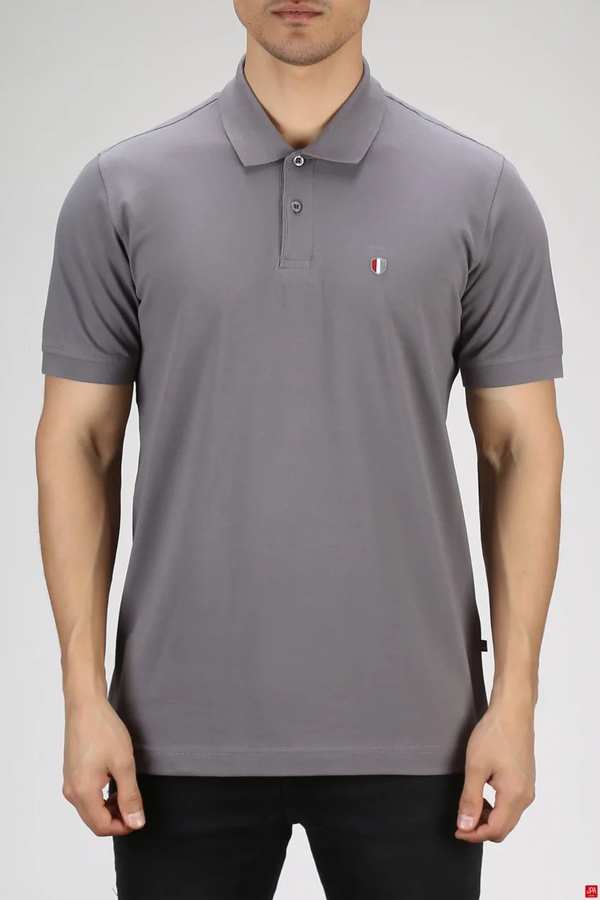 پولوشرت مردانه اسلیم طوسی تیره جی پی ای JPA کد 03197