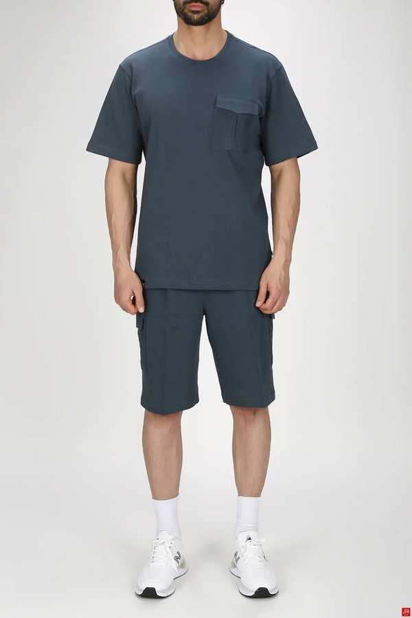 تیشرت شلوارک مردانه راحتی طرحدار رگولار جی پی ای JPA کد - 03204