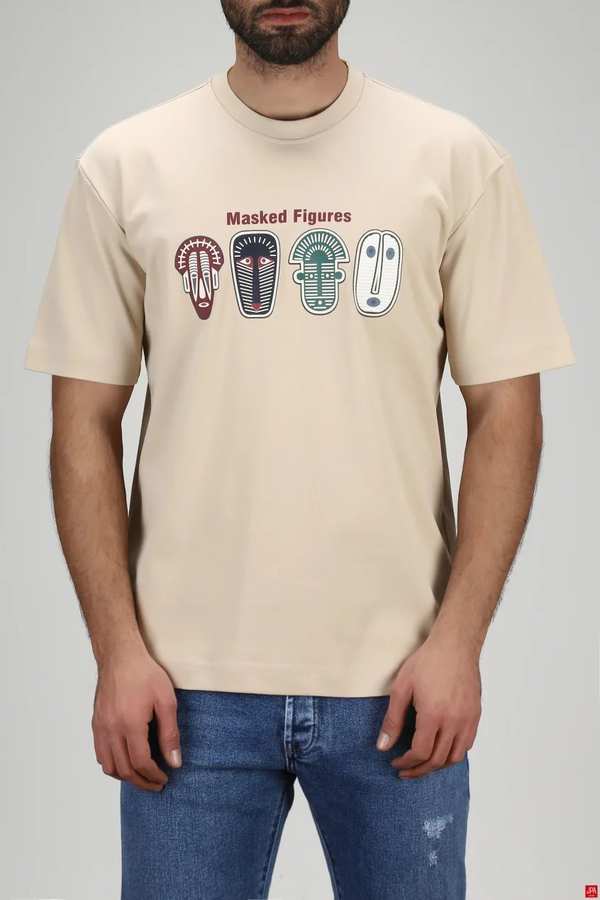 تی شرت مردانه کرم روشن جی پی ای JPA کد 03269