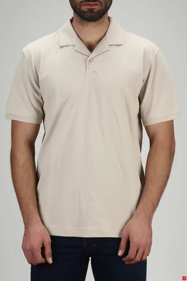 تی شرت مردانه کرم روشن جی پی ای JPA کد 03321