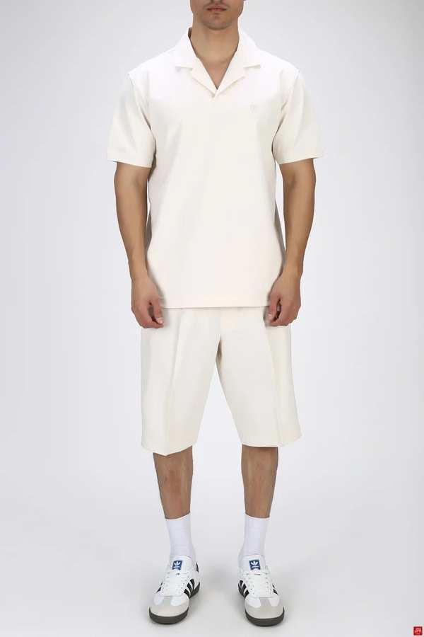 ست تی شرت و شلوارک مردانه اسپرت استخوانی جی پی ای JPA کد 03340