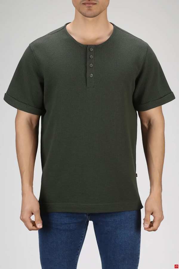 تی شرت مردانه سبز تیره جی پی ای JPA کد 03362