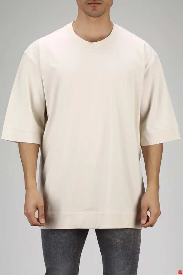 تی شرت مردانه کرم روشن جی پی ای JPA کد 03217