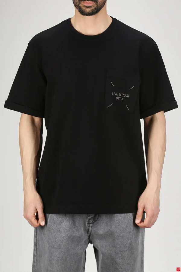 تی شرت مردانه باکس آزاد مشکی جی پی ای JPA کد 03246