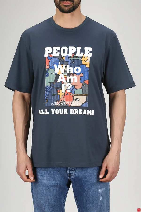 تی شرت مردانه باکس آزاد آبی تیره جی پی ای JPA کد 03264