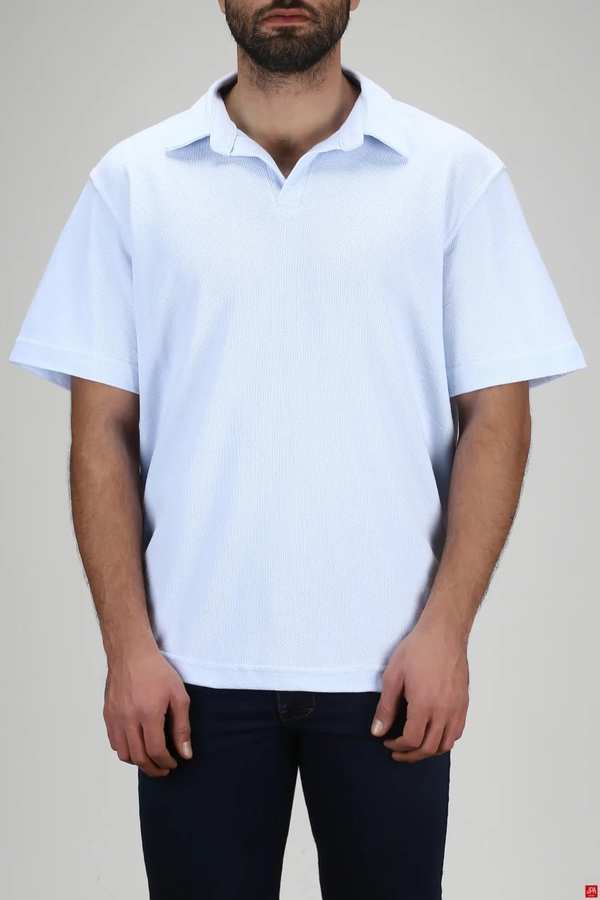 پولوشرت مردانه باکس آزاد آبی روشن جی پی ای JPA کد 03292