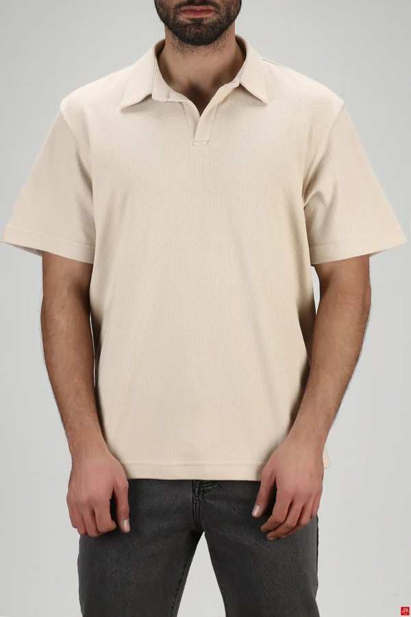 پولوشرت مردانه باکس آزاد کرم روشن جی پی ای JPA کد 03292