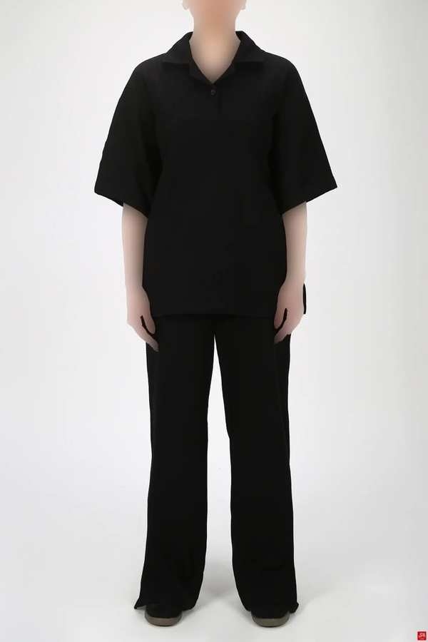 ست پیراهن و شلوار زنانه مشکی جی پی ای JPA کد 03377