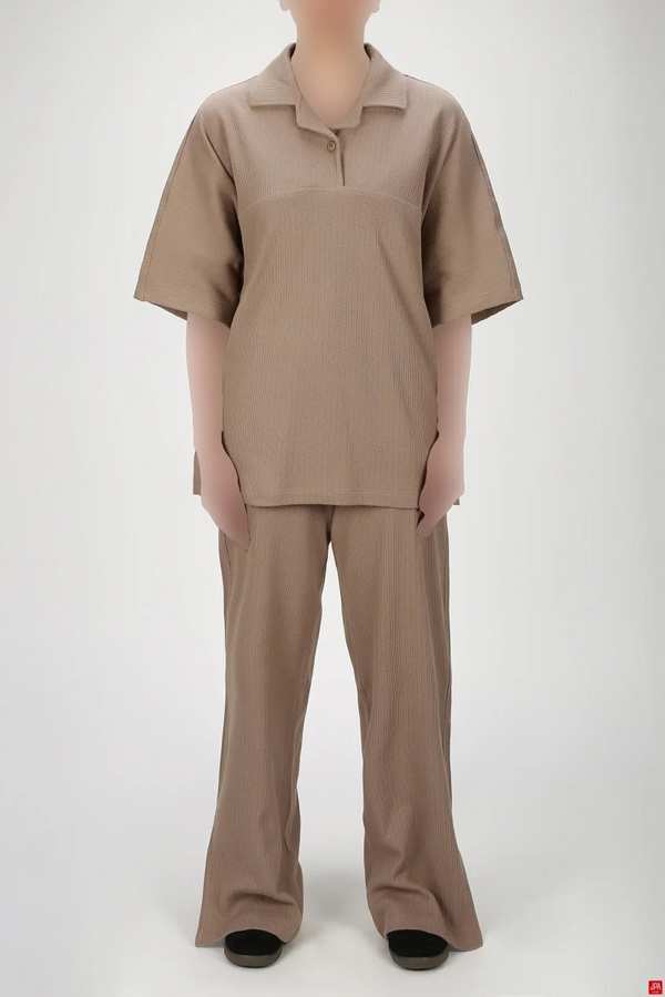 ست پیراهن و شلوار زنانه کرم تیره جی پی ای JPA کد 03377