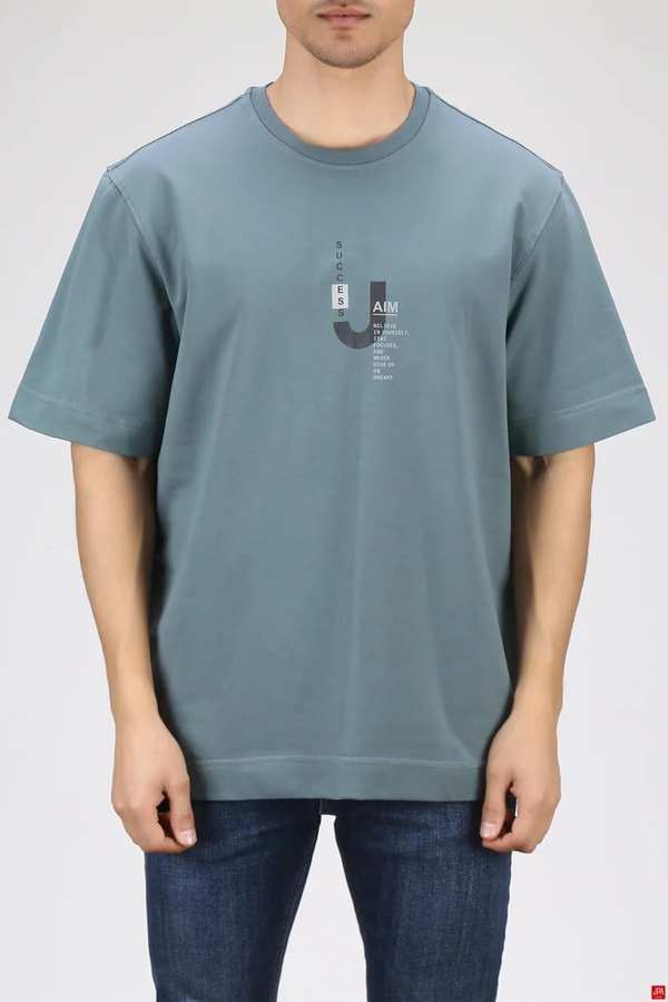 تی شرت مردانه آبی طوسی جی پی ای JPA کد 03324