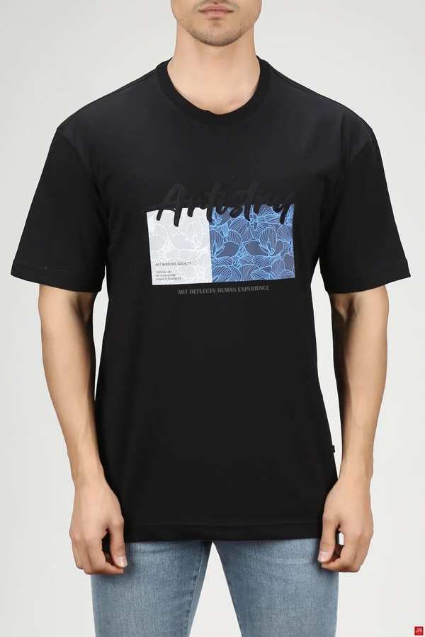 تی شرت مردانه مشکی جی پی ای JPA کد 03395