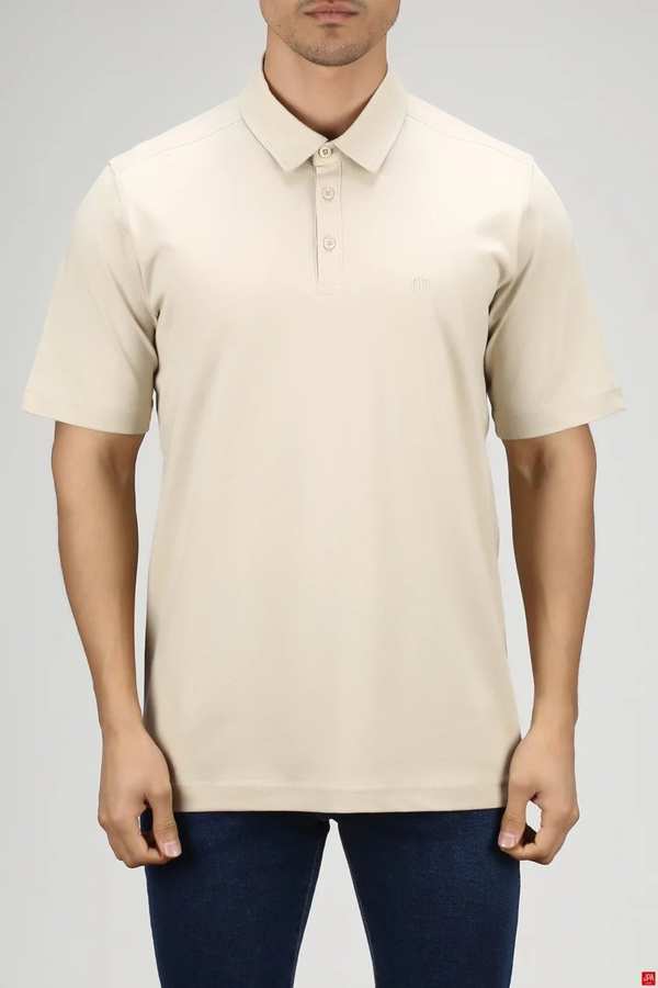 پولوشرت مردانه کرم روشن جی پی ای JPA کد 03412