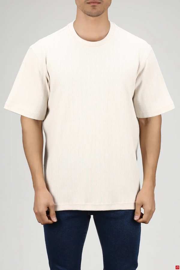 تی شرت مردانه کرم روشن جی پی ای JPA کد 03468