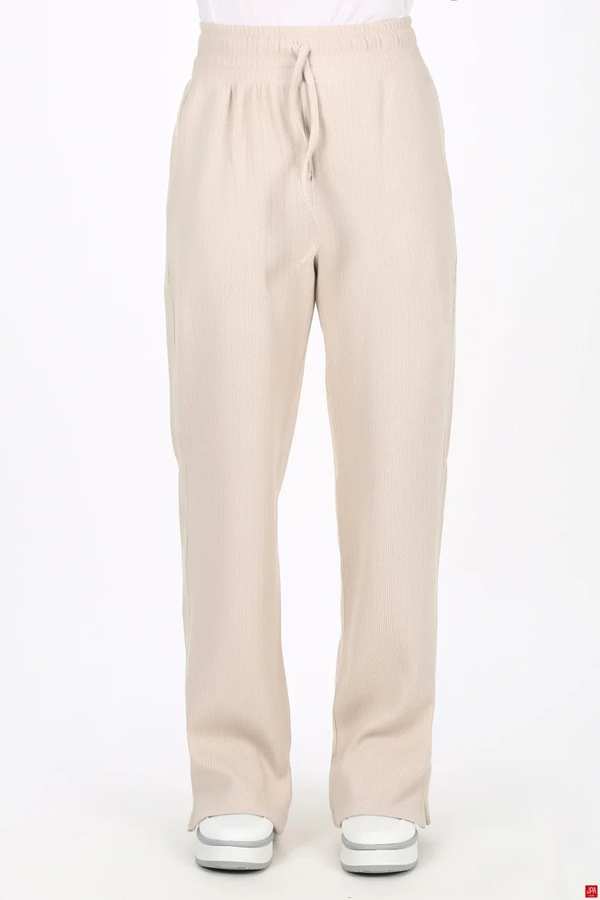 شلوار زنانه دمپا چاک کامفورت کرم روشن جی پی ای JPA کد 03373