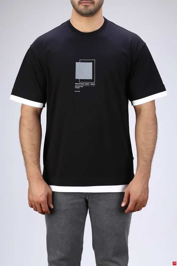 تی شرت مردانه مشکی جی پی ای JPA کد 03398