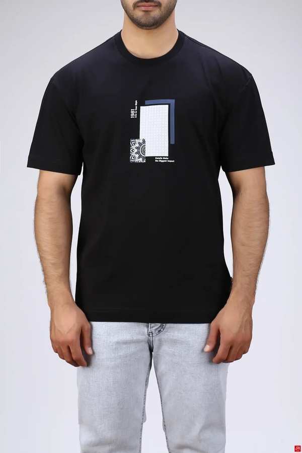 تی شرت مردانه مشکی جی پی ای JPA کد 03455