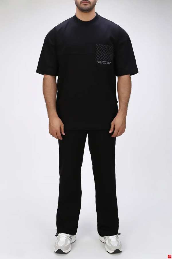 ست تی شرت و شلوار مردانه اسپرت مشکی جی پی ای JPA کد 03433