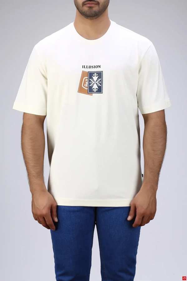 تی شرت مردانه شیری جی پی ای JPA کد 03399