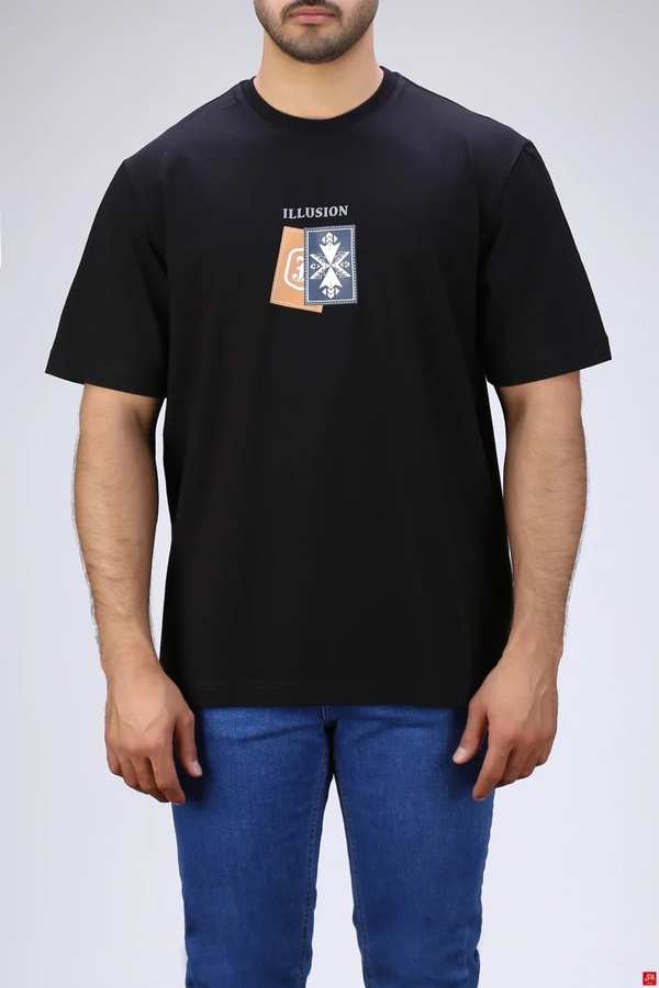 تی شرت مردانه مشکی جی پی ای JPA کد 03399