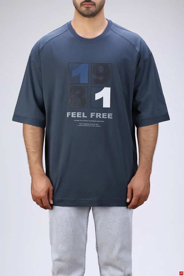 تی شرت مردانه آبی تیره جی پی ای JPA کد 03414