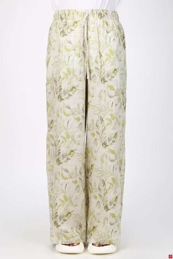 شلوار زنانه لینن آزاد سبز روشن جی پی ای JPA کد 03514