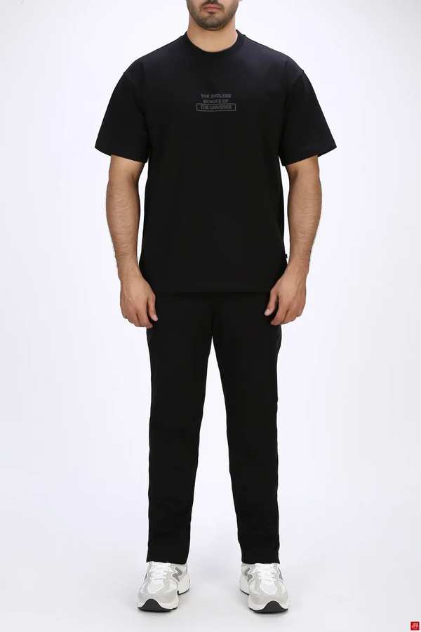 ست تی شرت و شلوار مردانه اسپرت مشکی جی پی ای JPA کد 03432