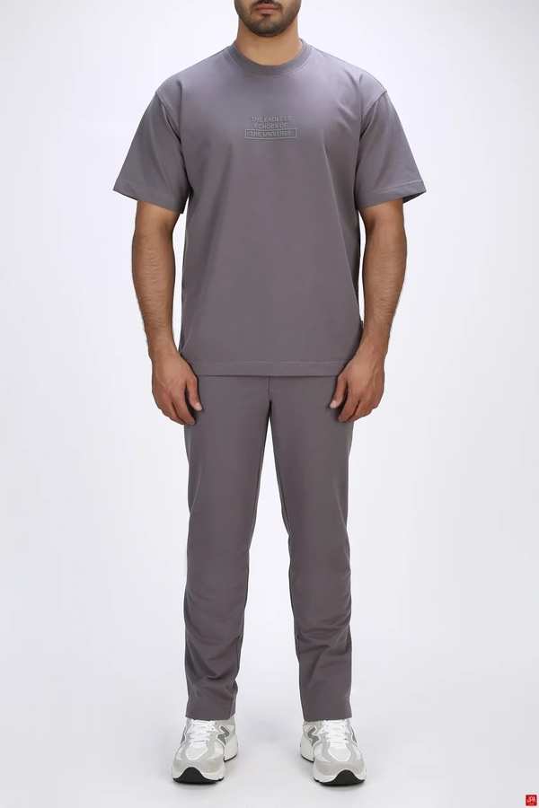 ست تی شرت و شلوار مردانه اسپرت طوسی تیره جی پی ای JPA کد 03432