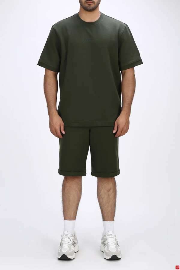 ست تی شرت و شلوارک مردانه دورس اسپرت سبز تیره جی پی ای JPA کد 03334