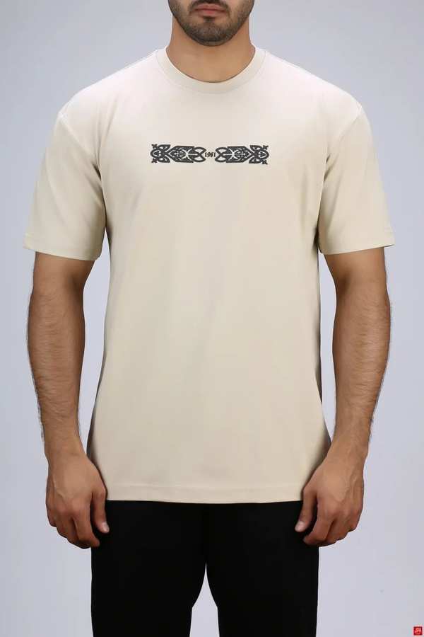 تی شرت مردانه کرم روشن جی پی ای JPA کد 03484