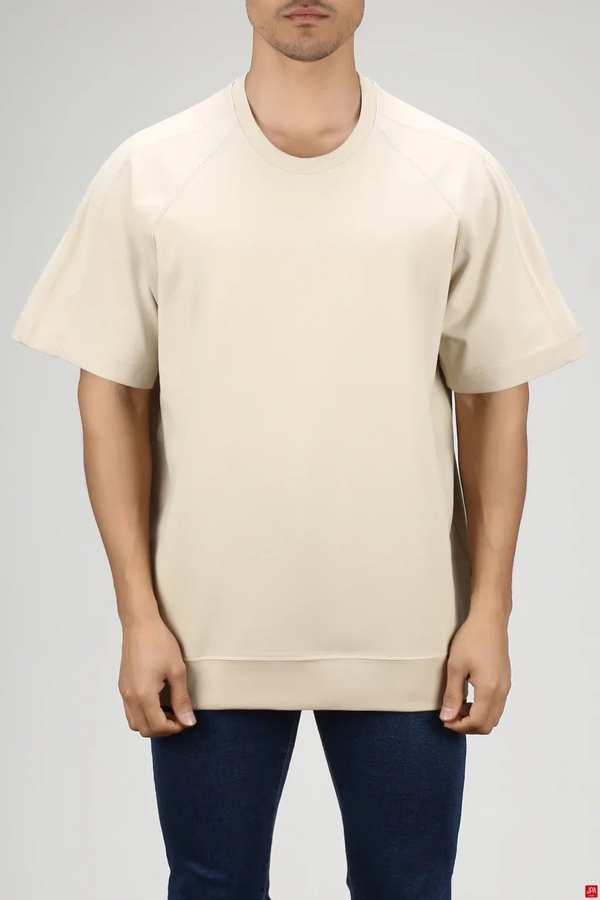 تی شرت مردانه کرم روشن جی پی ای JPA کد 03415