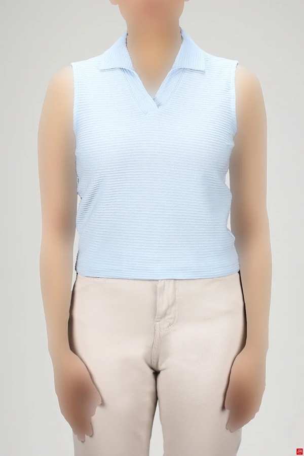 تاپ زنانه یقه دار طرحدار اسلیم ( جذب) جی پی ای JPA – کد 03427