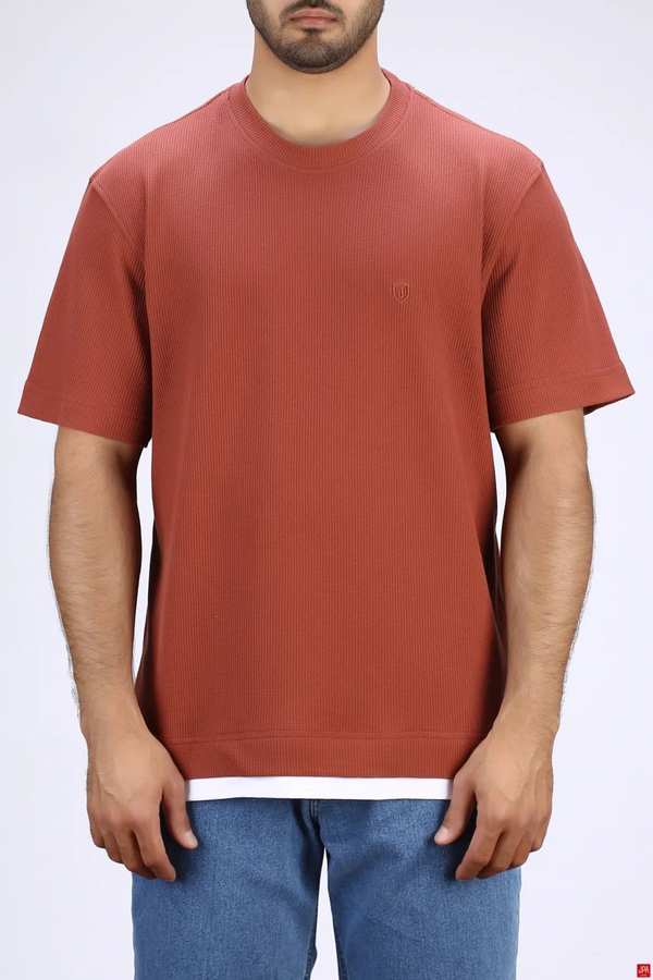 تی شرت مردانه باکس آزاد آجری جی پی ای JPA کد 03482